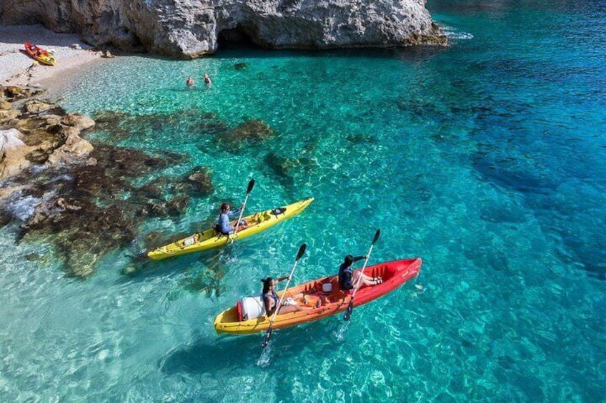 Kayak in the pristine Adriatic waters.