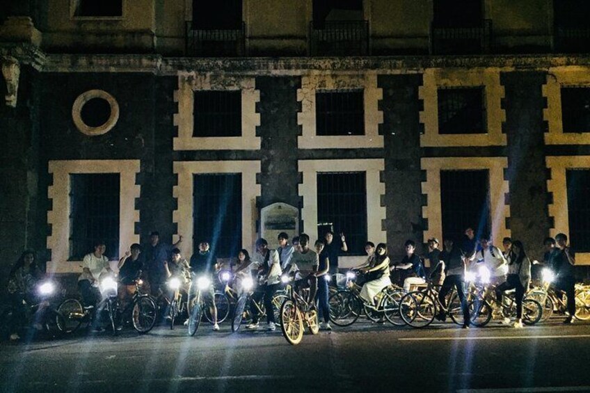 Bike lights are provided for the tour