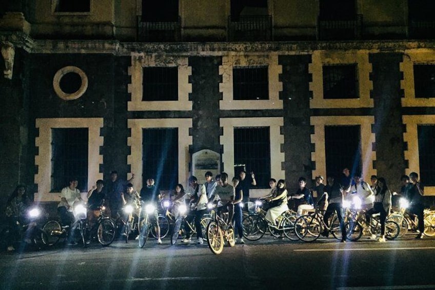 Bike lights are provided for the tour