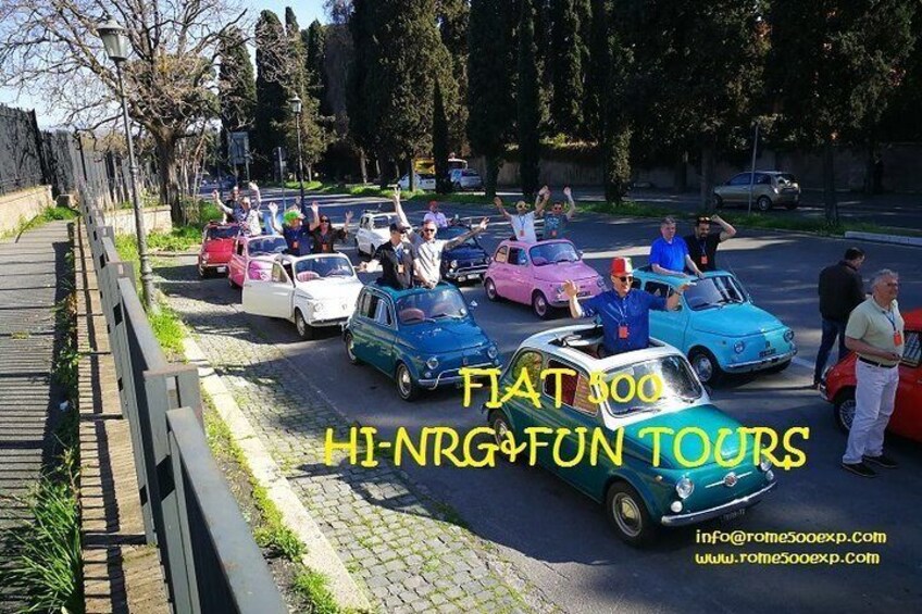 Rome Vintage Fiat 500 Self-Drive Tour by Convoy