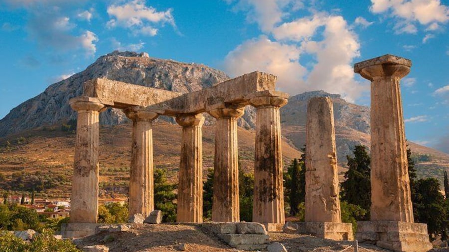 The temple of Apollo in Ancient Corinth
