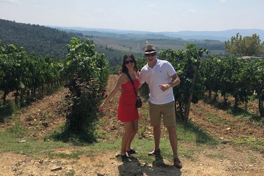 A beautiful couple in the Montepulciano wine tour!
