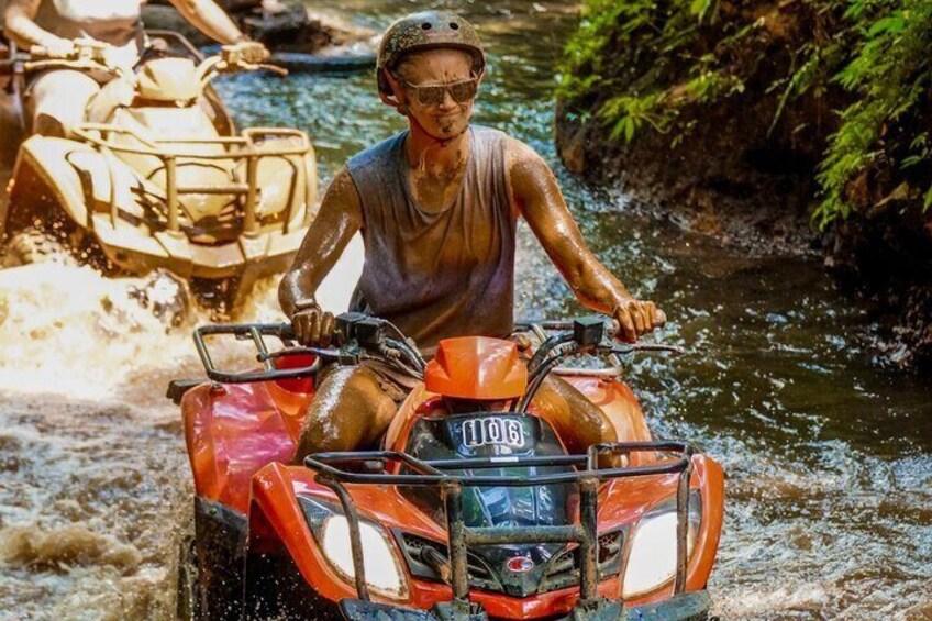 ATV Quad Bike Bali with Waterfall Gorilla Cave and Lunch