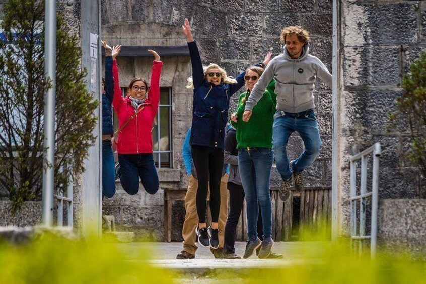 Joyful Moment at Fort near Bovec area
