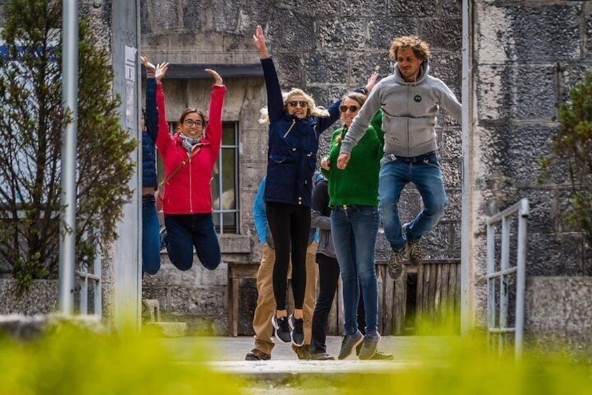Joyful Moment at Fort near Bovec area