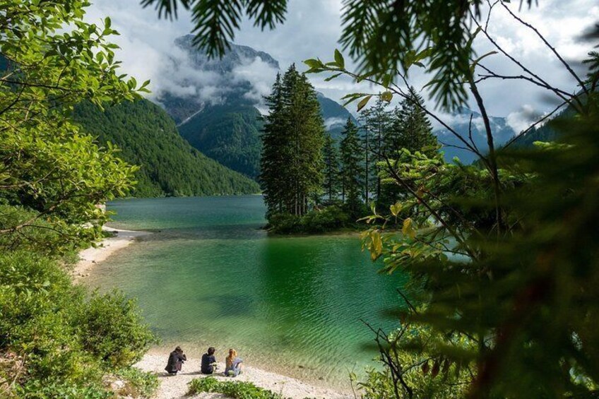 Italian Lake Predil With Gorgeous Isle