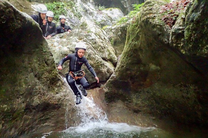 Fun exploring the river canyon