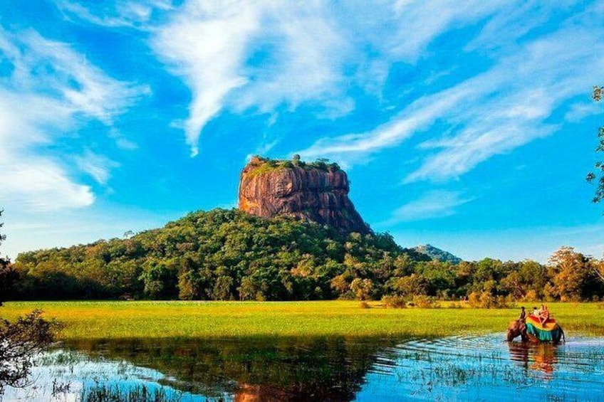 View of Sigirya, Srilanka from long distance.