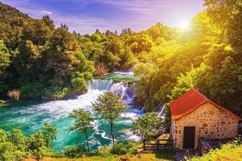 Krka Waterfalls with Gastro Experience Private Tour from Split