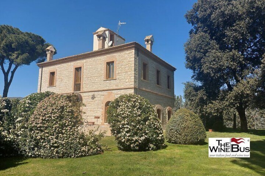 Villa inside Re Manfredi winery