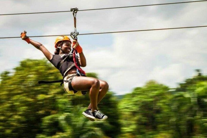 Zip - Line Samana with Playa El Valle Lunch and Expert Local Tour Guide
