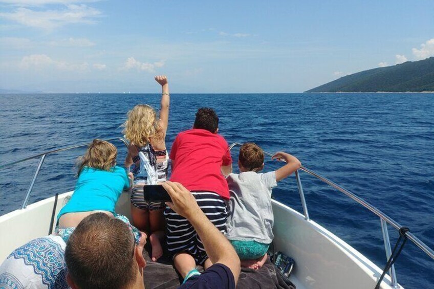 Enjoying the boat ride