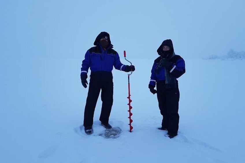 Icefishing at Luosto