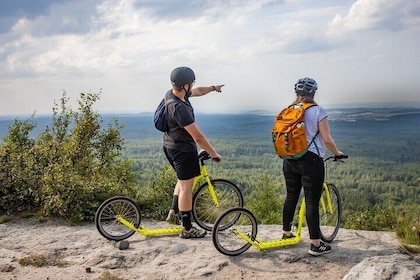 Scooter downhill tour from Děčínský Sněžník