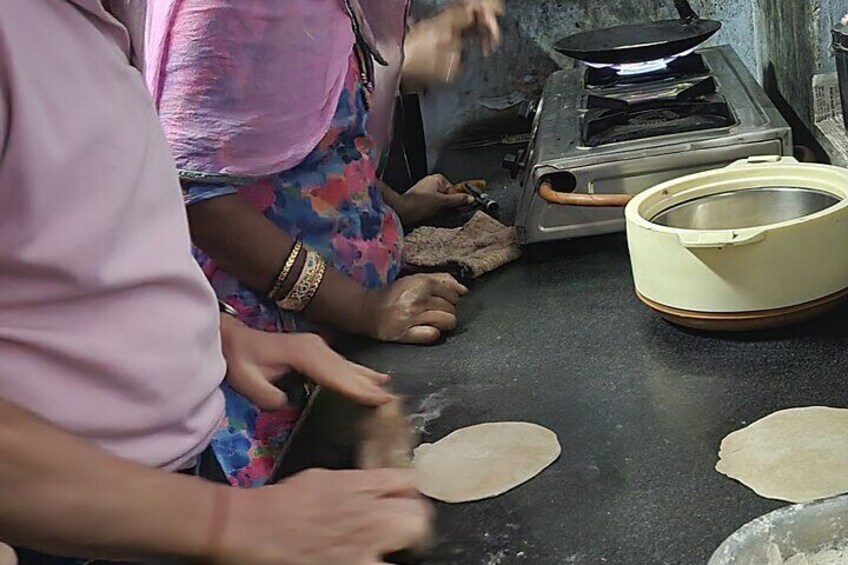 Making chapati