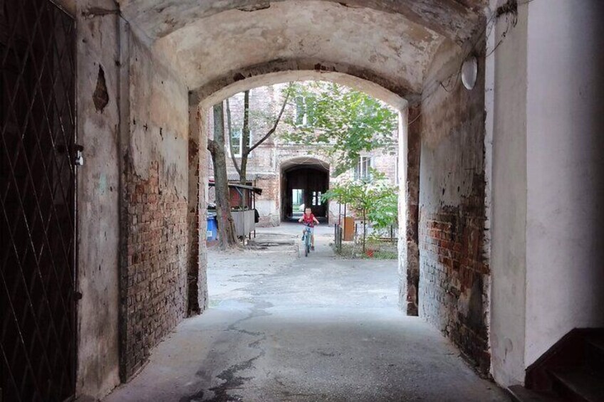 Inside a passageway