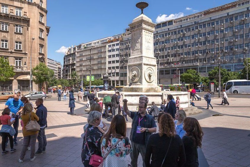 Terazije, in front of hotel Moscow
