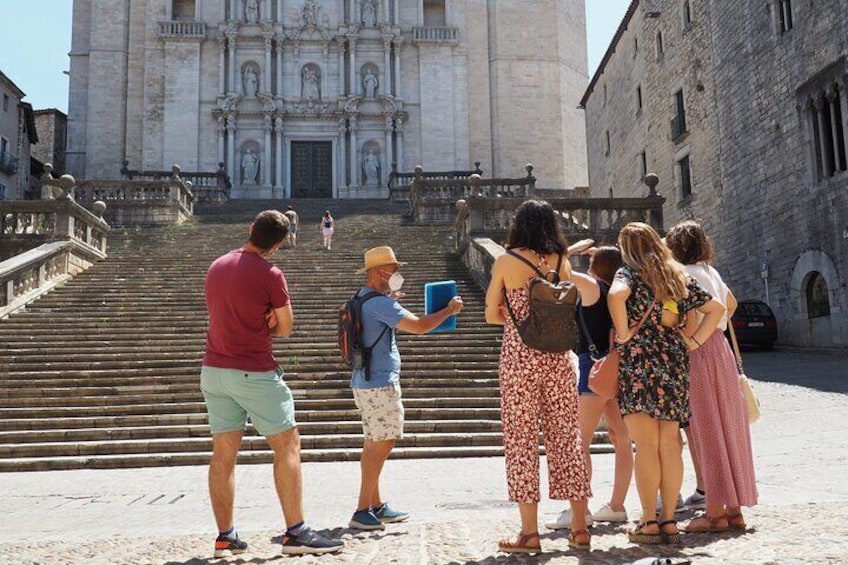 In front of the Cathedral