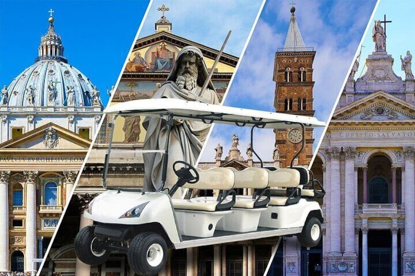 Papal Basilica's of Rome Guided Tour By Golf Cart