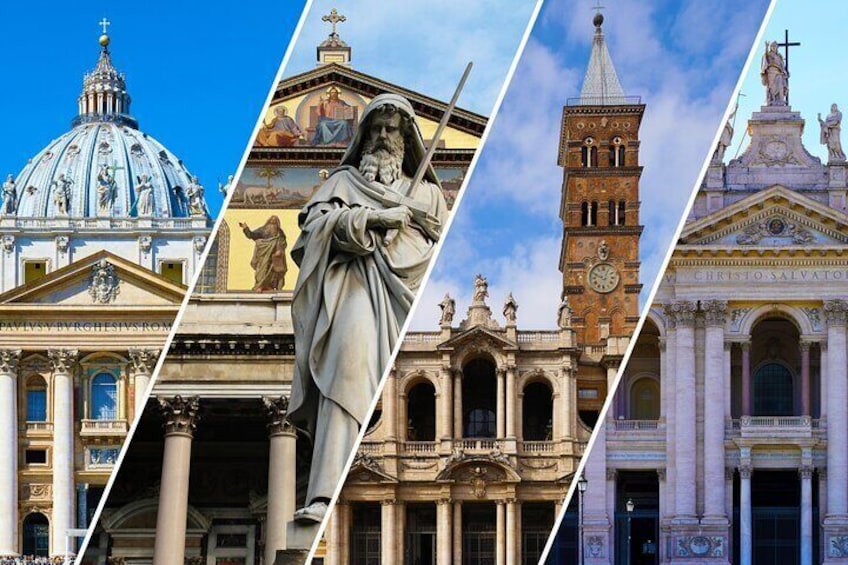 Papal Basilica's of Rome Guided Tour By Golf Cart