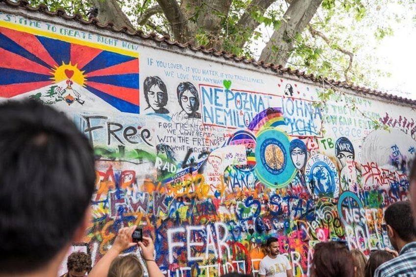 A popular Prague photospot Lennon Wall