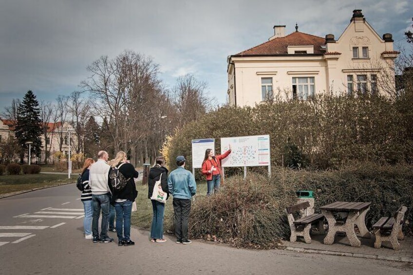 The vast grounds of the Psychiatric Hospital Bohnice