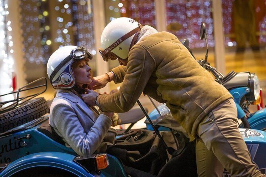 Private tour of Deauville by night in a sidecar