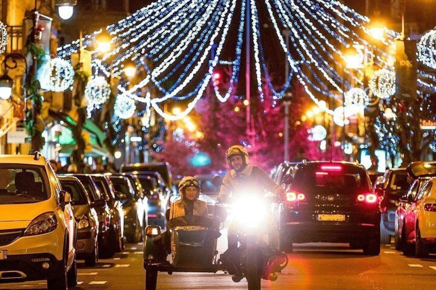 Private tour of Deauville by night in a sidecar