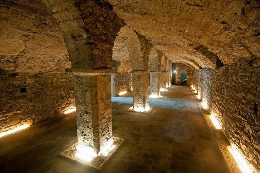 The atmospheric 15th century Choristers Hall underneath the Medieval Museum.