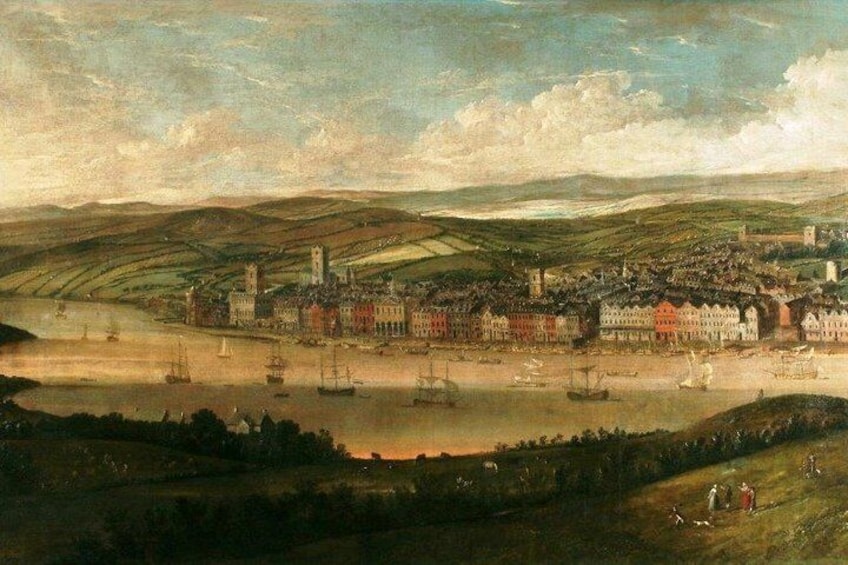 View of Waterford 1736 by William van der Hagen in the withdrawing room of the Bishop's Palace.