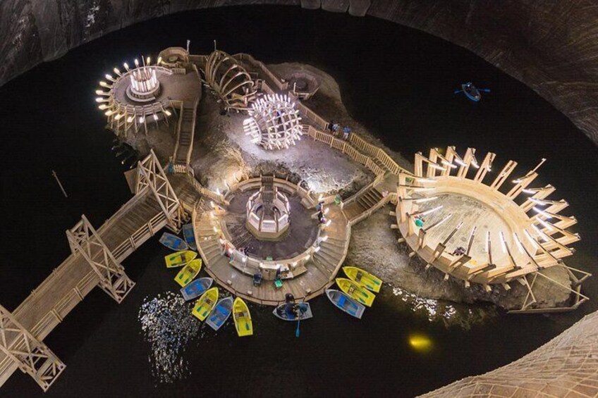 Turda Salt Mine, view over the lake