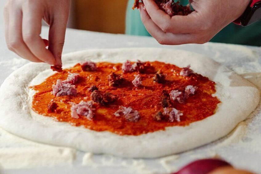Pizza Making and Pasta Making Class in Rome with Wine & Tiramisu