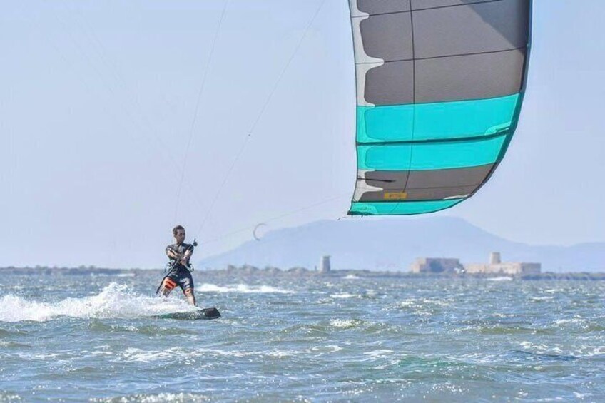 Kiting in the lagoon