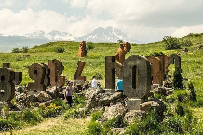 Private tour to Saghmosavank Monastery, Alphabet Monument, Amberd Fortress