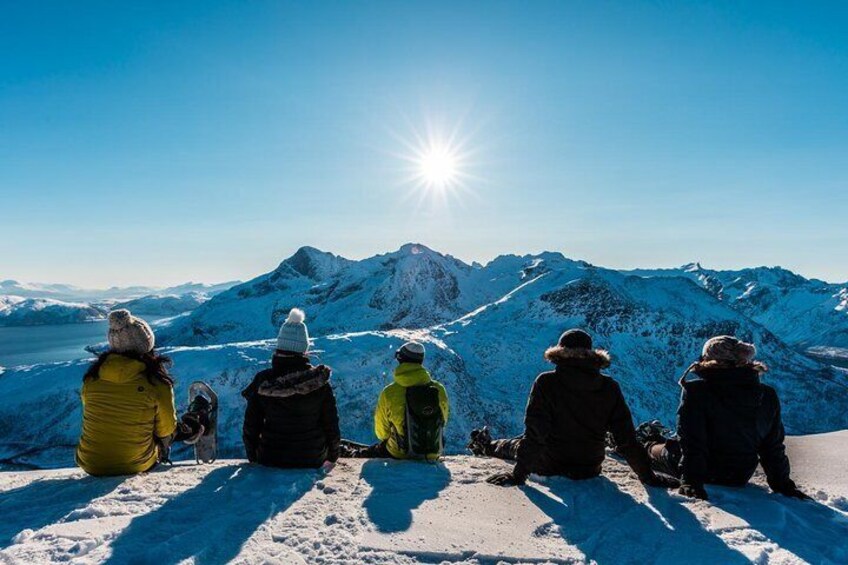 Relax, get to know each other on your small group snowshoeing activity