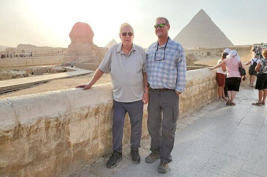 Happy friends at Giza