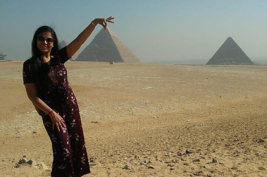 Fun at Giza pyramids 