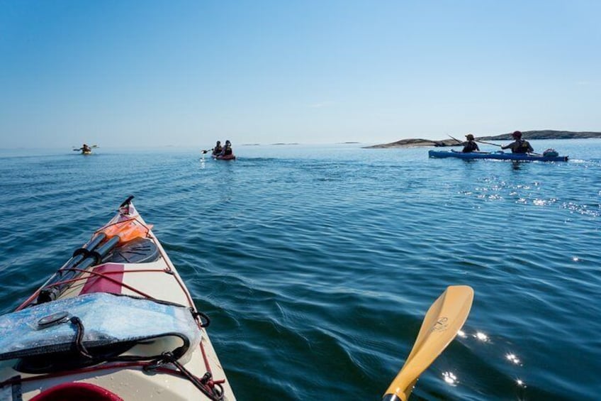 paddling through the Stockholm archipelago on a sunny day!