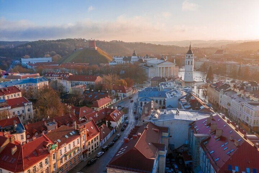 Bird's-eye view of Vilnius