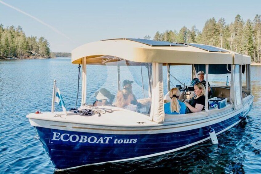 Ecoboat runs almost fully by solar energy