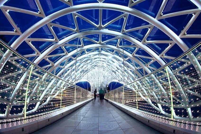 Pedestrian Glass Bridge over Mtkvari River, Tbilisi, Georgia