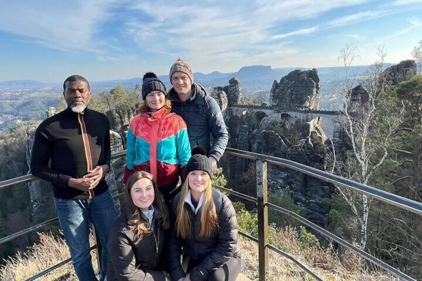 Bastei bridge in late fall