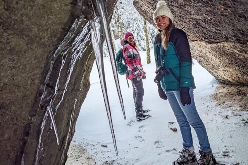 Icicles in Tisa Rocks