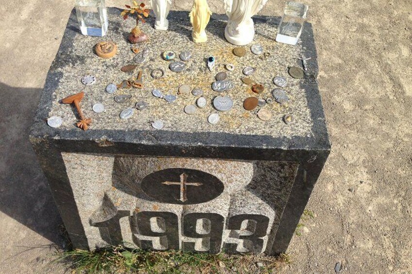 Memory stone at the Hill of Crosses