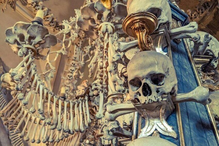 The Sedlec Ossuary is decorated with bones of roughly 40,000 people!