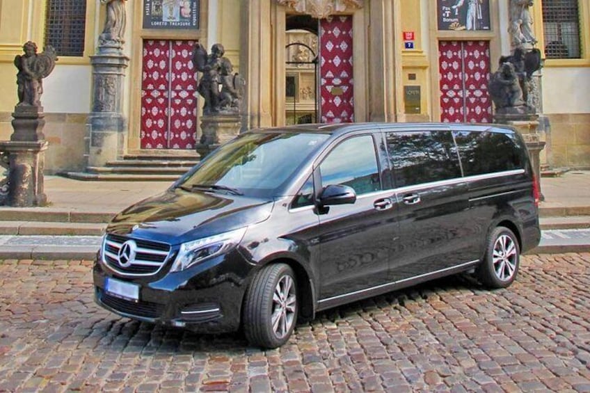 Your transportation from Prague: Mercedes-Benz V-class: for 1-6 people