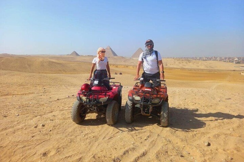 Giza pyramids sphinx ATV bike Lunch camel shopping & dinner show