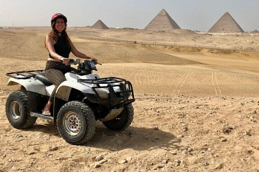 Giza pyramids sphinx ATV bike Lunch camel shopping & dinner show