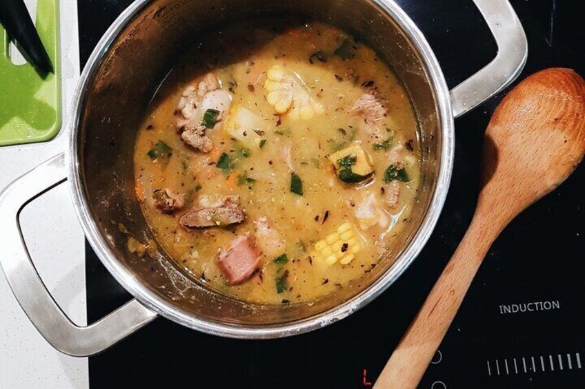 Sancocho almost ready..