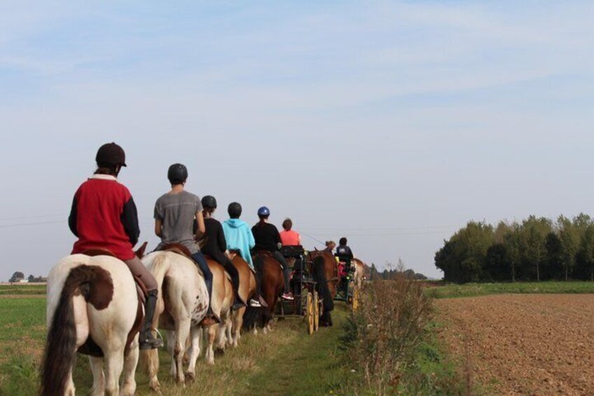 Horse riding in the French countryside
